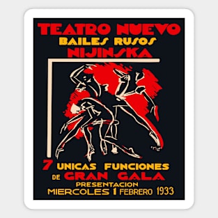 Vintage Exhibition Poster - Bronislava Nijinska at Teatro Nuevo - 1900's Retro Magnet